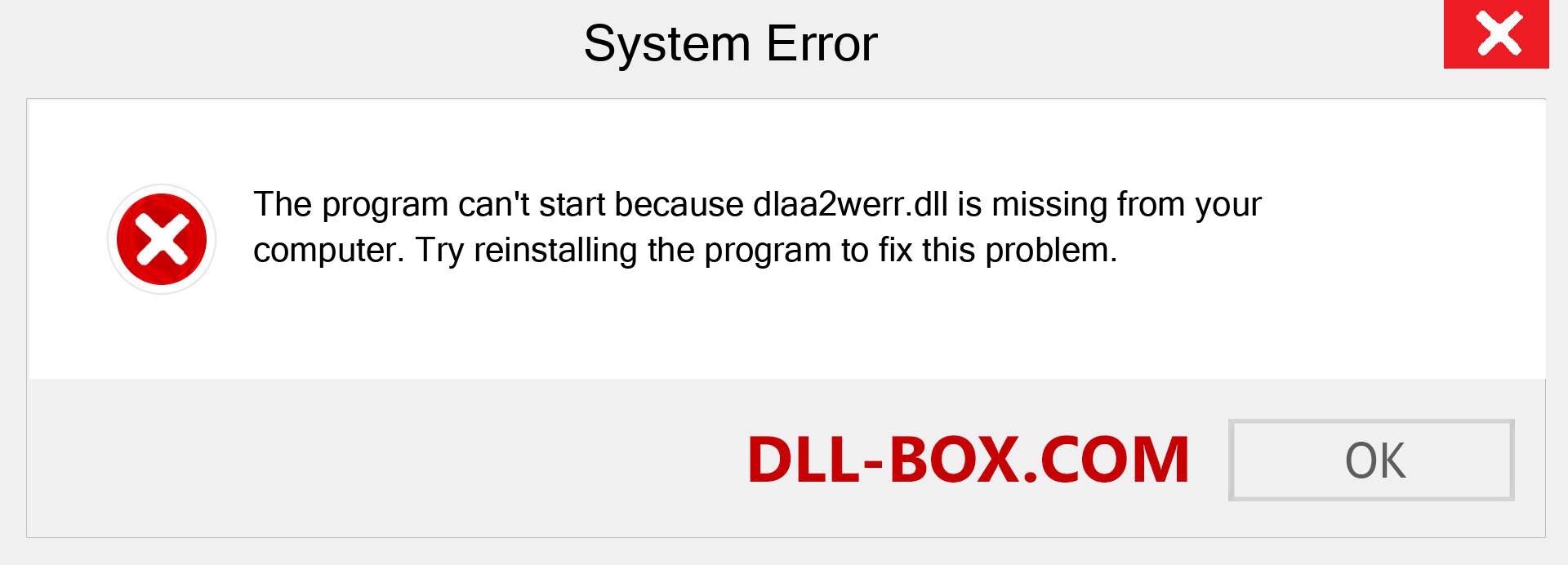  dlaa2werr.dll file is missing?. Download for Windows 7, 8, 10 - Fix  dlaa2werr dll Missing Error on Windows, photos, images
